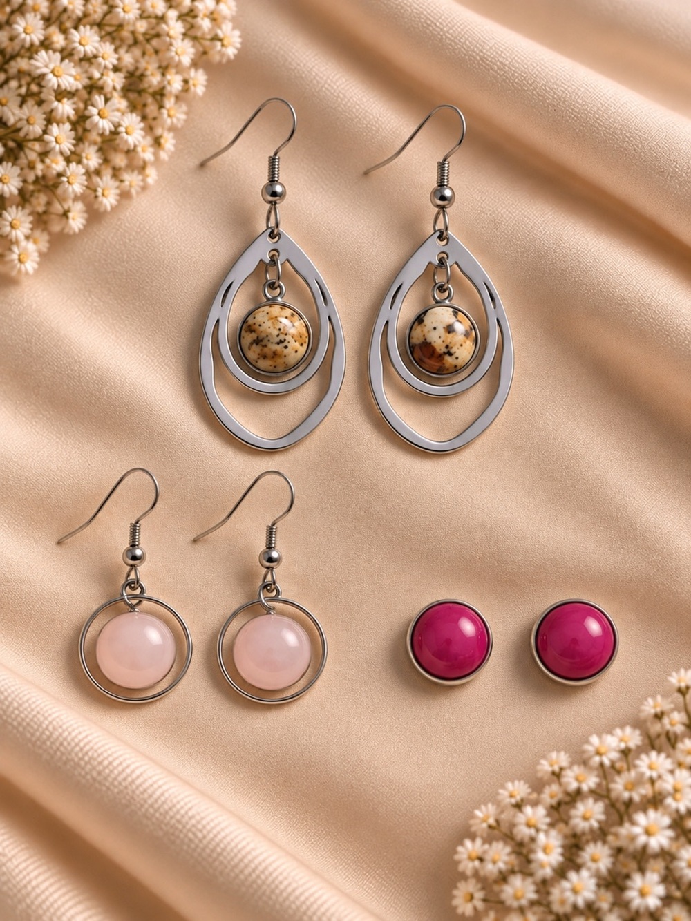Gemstone earrings (3)